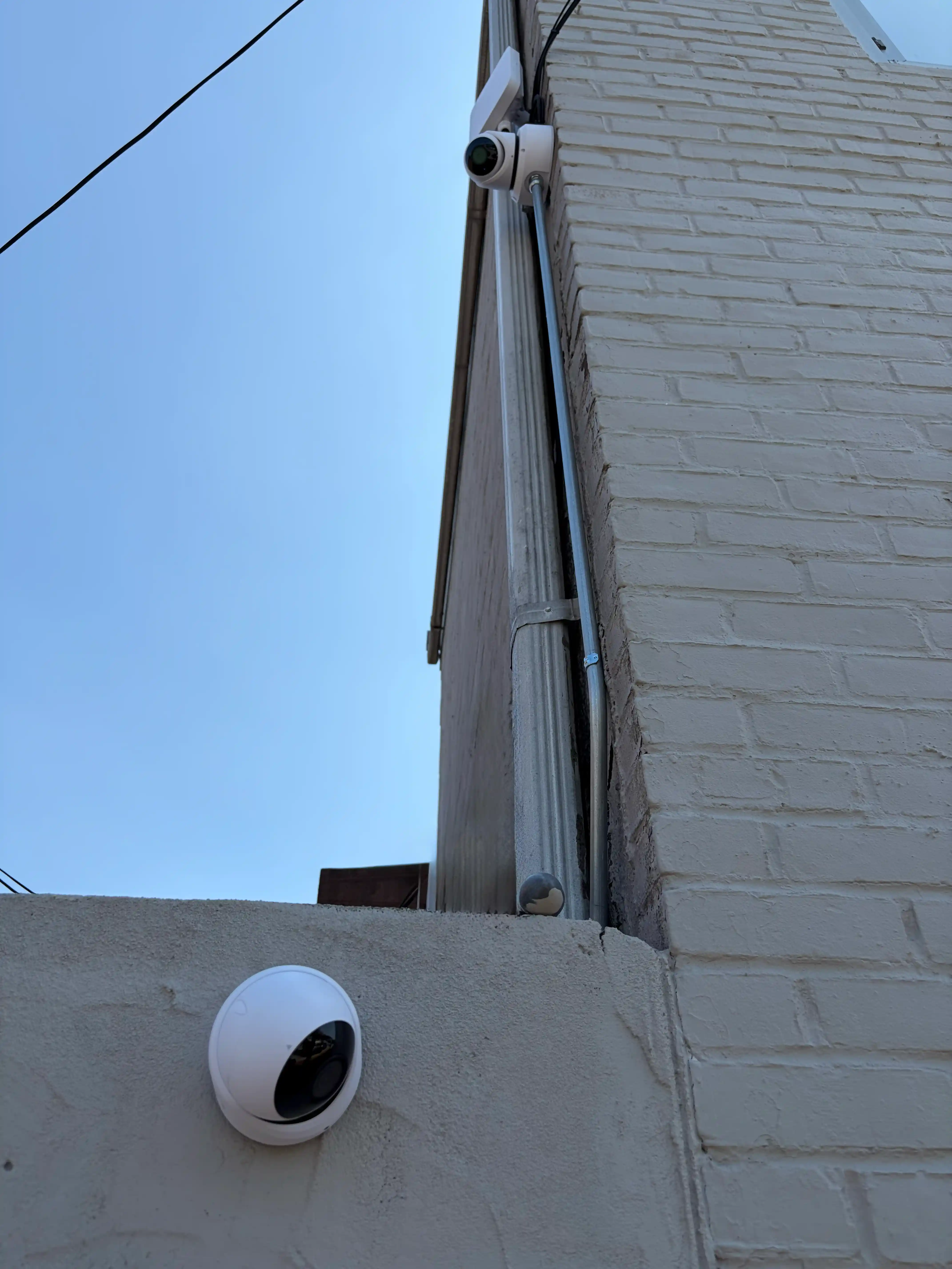 Ubiquiti G6 AI security camera installation in Huntington, NY with standalone 5G connectivity.
