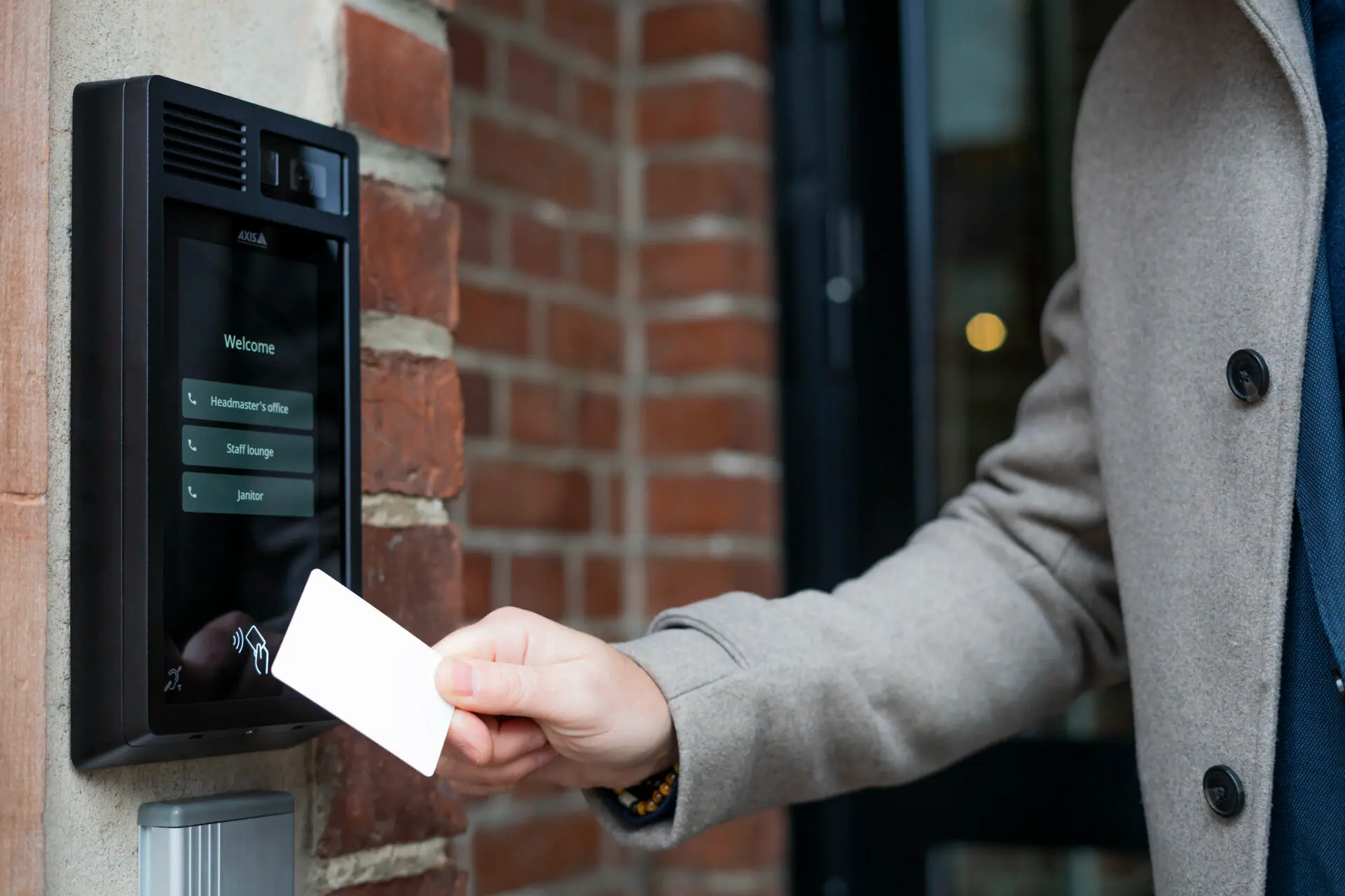 Axis access control interface for managing doors, credentials, and entry events