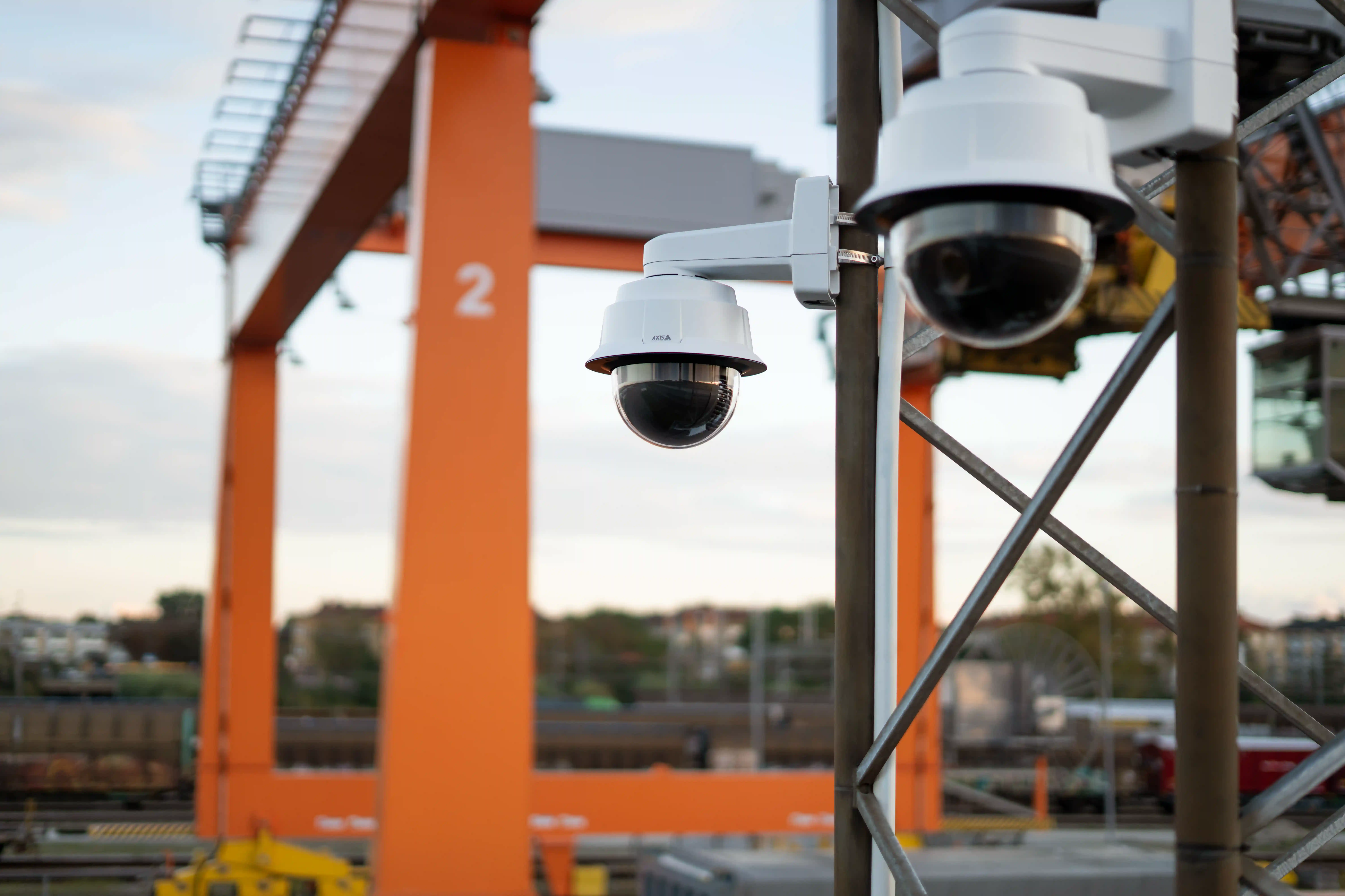 Axis camera installation overlooking an industrial environment