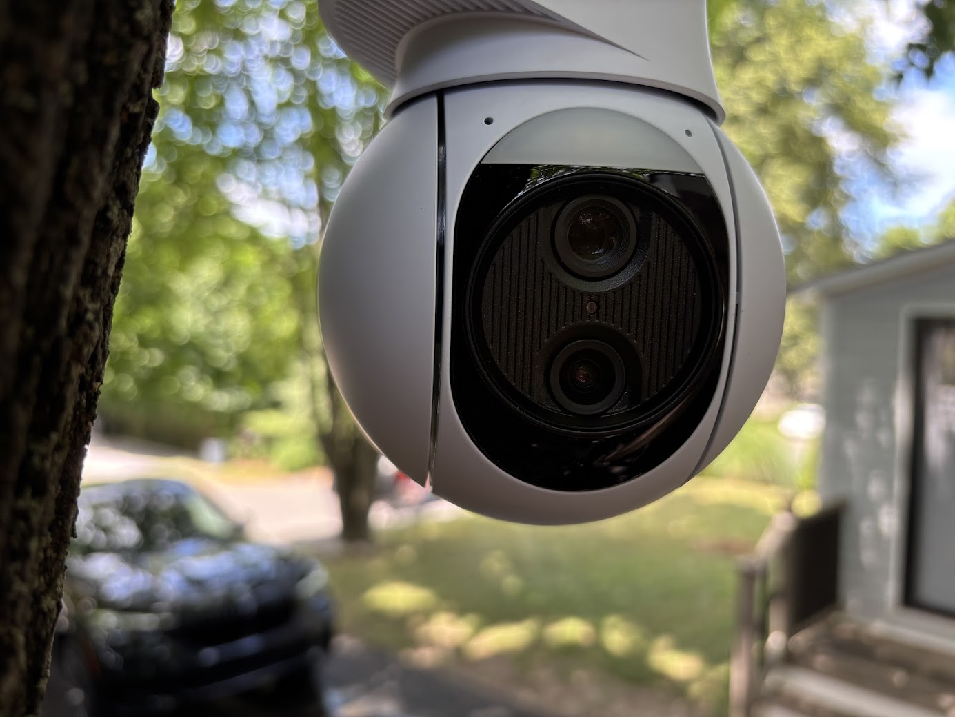 Ubiquiti PTZ security camera with AI tracking and event detection.